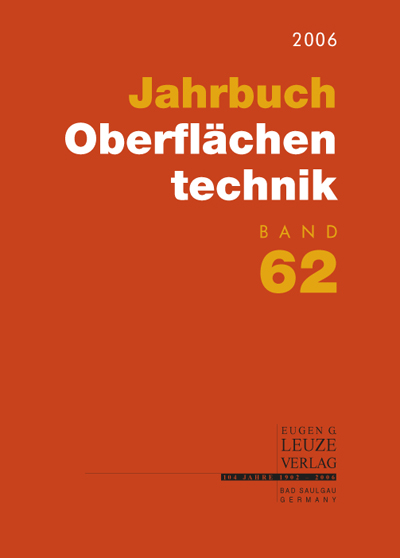 Jahrbuch Oberflächentechnik 2006, Band 62