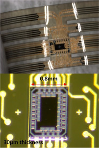 Abb. 6: Beispiel Chip mit 0,8 mm Breite und 30 μm Dicke