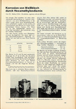 Korrosion von Weißblech durch Hexamethylendiamin