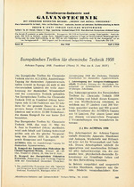 Europäisches Treffen für chemische Technik 1958