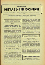 Archiv für Metall-Finisching 04/1958