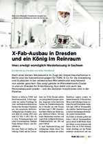 X-Fab-Ausbau in Dresden und ein König im Reinraum – Imec erwägt womöglich Niederlassung in Sachsen
