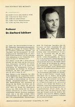 Das Portrait des Monats: Professor Dr. Gerhard Schikorr
