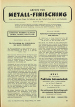 Archiv für Metall-Finisching 05/1958