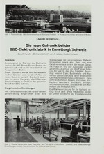 Die neue Galvanik bei der BBC-Elektronikfabrik in Ennetturgi/Schweiz