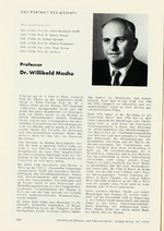 Das Portrait des Monats: Professor Dr. Willibald Machu