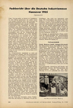 Fachbericht über die Deutsche Industriemesse Hannover 1955