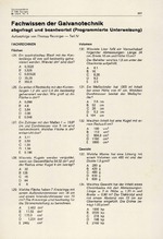 Fachwissen der Galvanotechnik abgefragt und beantwortet (Programmierte Unterweisung) Teil IV