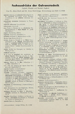 Fachausdrücke der Galvanotechnik 01/1960