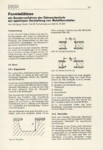 Formteilätzen ein Sonderverfahren der Galvanotechnik zur spanlosen Herstellung von Metallformteilen, Teil III