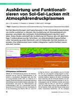 Aushärtung und Funktionalisieren von Sol-Gel-Lacken mit Atmosphärendruckplasmen – Teil 2 – Ergebnisse, Diskussion und Zusammenfassung