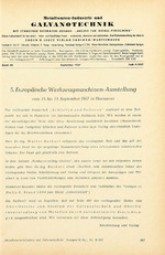 5. Europäische Werkzeugmaschinen-Ausstellung vom 15. bis 24. September 1957 in Hannover