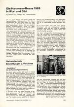 Die Hannover-Messe 1969 in Wort und Bild