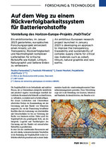 Auf dem Weg zu einem Rückverfolgbarkeitssystem für Batterierohstoffe – Vorstellung des Horizon-Europe-Projekts ‚MaDiTraCe‘