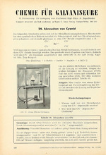 Chemie für Galvaniseure 10/1956
