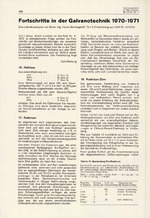 Fortschritte in der Galvanotechnik 1970-1971, Teil II