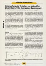 Untersuchung des Verhaltens von gedruckten Dielektrikas mit Hilfe der Impedanz-Spektroskopie