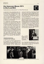 Die Hannover-Messe 1974 in Wort und Bild