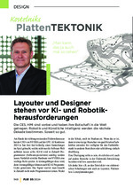 Kostelniks PlattenTEKTONIC – Layouter und Designer stehen vor KI- und Robotik­herausforderungen