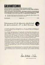 Jahrestagung 1974 der Deutschen Gesellschaft für Galvanotechnik e.V. in Bad Kissingen