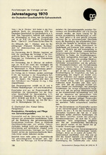 Jahrestagung 1970 der Deutschen Gesellschaft für Galvanotechnik