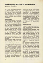 Jahrestagung 1970 der AES in Montreal