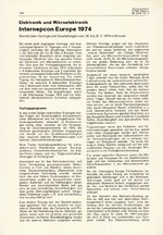 Elektronik und Mikroelektronik Internepcon Europe 1974