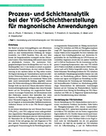 Prozess- und Schichtanalytik bei der YIG-Schichtherstellung für magnonische Anwendungen – Teil 1 – Herstellung und Schichtanalytik von YIG-Schichten