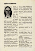 Professor Pierre A. Jaquet † – „Vater des Elektropolierens"