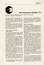 Die Fachmesse Surface ’72