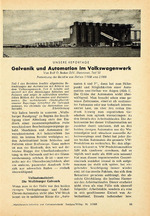 Galvanik und Automation im Volkswagenwerk, Teil III
