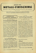 Archiv für Metall-Finisching 06/1956
