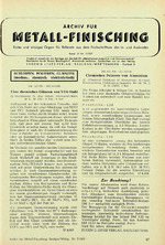 Archiv für Metall-Finisching 07/1957