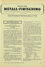 Archiv für Metall-Finisching 08/1956
