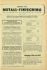 Archiv für Metall-Finisching 08/1957