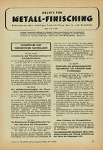 Archiv für Metall-Finisching 08/1955