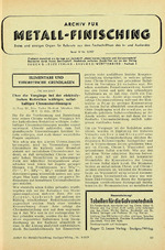 Archiv für Metall-Finisching 09/1957