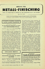 Archiv für Metall-Finisching 10/1957
