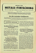 Archiv für Metall-Finisching 09/1958