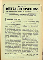 Archiv für Metall-Finisching 10/1958