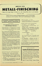 Archiv für Metall-Finisching 11/1957