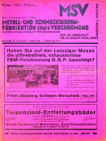 Zeitschrift für Metall- und Schmuckwarenfabrikation sowie Verchromung 06/1934
