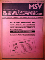 Zeitschrift für Metall- und Schmuckwarenfabrikation sowie Verchromung 01/1936