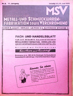 Zeitschrift für Metall- und Schmuckwarenfabrikation sowie Verchromung 06/1936