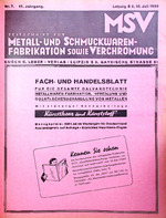 Zeitschrift für Metall- und Schmuckwarenfabrikation sowie Verchromung 07/1936