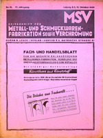 Zeitschrift für Metall- und Schmuckwarenfabrikation sowie Verchromung 10/1936