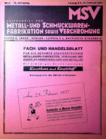 Zeitschrift für Metall- und Schmuckwarenfabrikation sowie Verchromung 02/1937