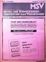 Zeitschrift für Metall- und Schmuckwarenfabrikation sowie Verchromung 06/1937