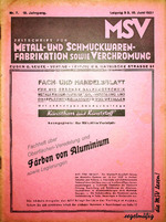 Zeitschrift für Metall- und Schmuckwarenfabrikation sowie Verchromung 07/1937