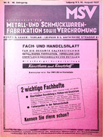 Zeitschrift für Metall- und Schmuckwarenfabrikation sowie Verchromung 09/1937